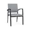 Lesro Newport Guest Chair Metal Frame, Black, RS Fog Upholstery NP1101 - alternate 1